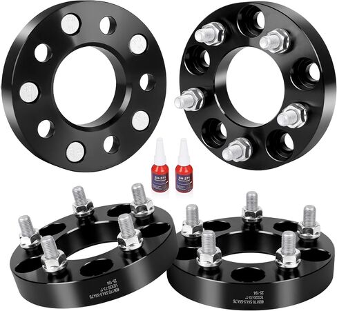 محولات عجلة محورية 5x4.5 إلى 5x5 لعجلات JK على مركبة TJ YJ KK XJ ZJ، محول عجلة تحويل 1.25 بوصة 5x114.3 مم إلى 5x127 مم محور محور 71.5 مم مع درجة خيط 1/2 in Kuwait