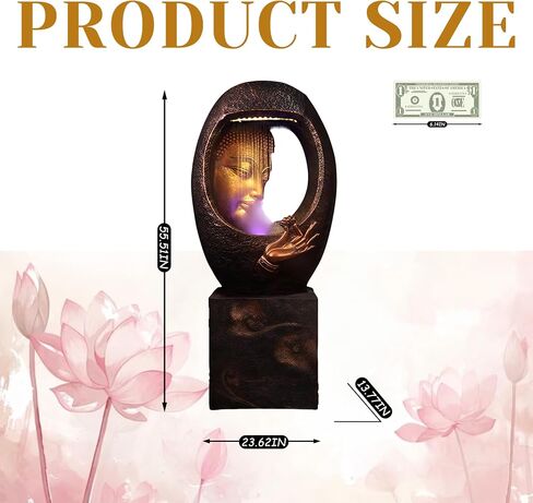 Water Fountain Indoor, Tabletop Fountains, Buddha Statue for Home/Indoor/Outdoor, Buddha Decor & Gifts, Buddah, Buda, Budda, Buddhas, Chinese Decor & Gifts, Feng Shui (Have Base) in Saudi Arabia