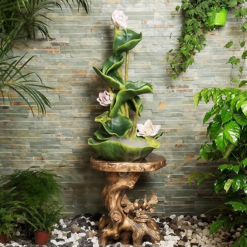 Feng Shui Water Fountain Indoor - Water Fountain Decor for Attract Wealth, Suitable for Yoga, Study, Living Room, Feng Shui Decor & Gifts for Home, Chinese Decor & Gifts, Chinese New Year Decor (C) in Kuwait