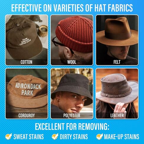 طقم منظف القبعة الاحترافي ، منظف القبعات اللطيف لقبعات البيسبول ، يزيل بقع العرق والأوساخ بأمان ، لجميع أنواع القبعات ، مجموعة منظف قبعة البيسبول ، مع رائحة رائحة ورائحة وفرشاة وألياف ميكروفيات in Kuwait