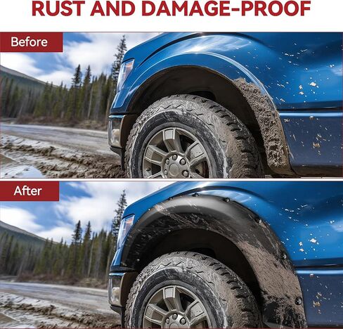 YITAMOTOR Fender Flares Kit Compatible with 2019-2024 Chevy Silverado 1500 (Excl. 2019 LD), Pocket Bolt-Riveted, Paintable Wheel Flares, 4 Pcs in Saudi Arabia