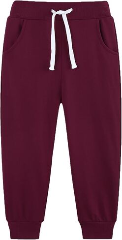 4 حزمة طفل صغير و Kids Boys Sweatpants الركض القطن النشط ناعمة الركض الناعمة مع الرباط الوظيفي 2-14y in Kuwait
