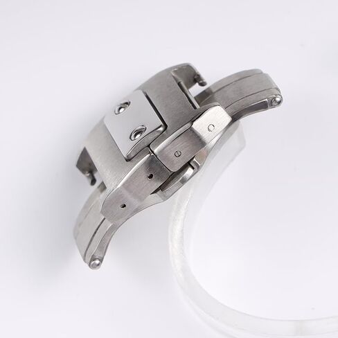 for 100 Series Watch Buckle 316L Stainless Steel Brushed Butterfly 18/21mm Fold Clasp in Saudi Arabia