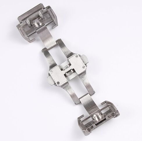 for 100 Series Watch Buckle 316L Stainless Steel Brushed Butterfly 18/21mm Fold Clasp in Saudi Arabia
