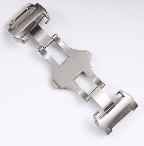 for 100 Series Watch Buckle 316L Stainless Steel Brushed Butterfly 18/21mm Fold Clasp in Saudi Arabia