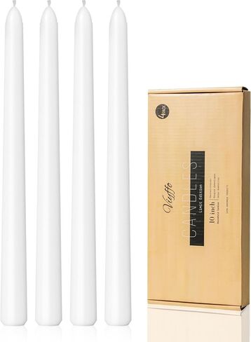 Viyffo 12 Inch Green Taper Candles Set of 4 Unscented Smokeless Long Tall Tapered Candle for Candlesticks Sticks Wedding Advent Home Decor Dinner Christmas in Saudi Arabia