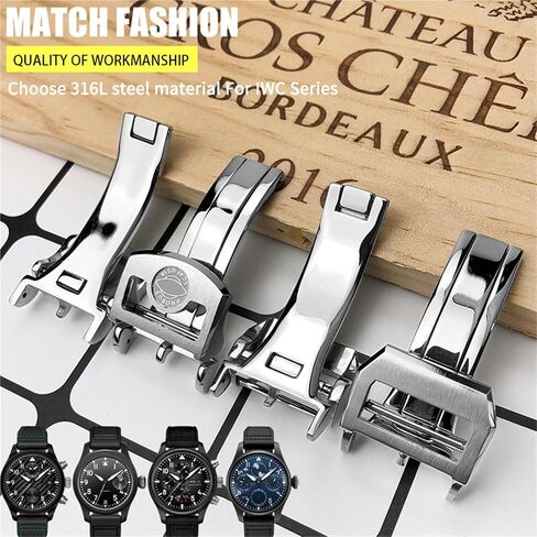 316L Stainless Steel 18mm Deployment Watch Buckle，For Leather Folding Clasp in Saudi Arabia