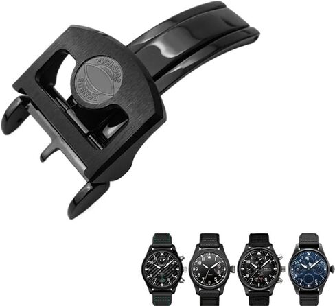 316L Stainless Steel 18mm Deployment Watch Buckle，For Leather Folding Clasp in Kuwait
