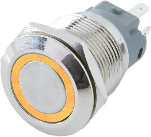 مفتاح زر الضغط المعدني LED ، 12-22 مم ، IP65 مقاوم للماء ، reseet الذات in Saudi Arabia