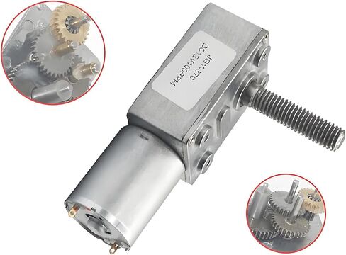 JGY-370 عمود خيوط M8 طول 33 مم محرك العتاد DC DC وحدة التحكم إلى الأمام إلى الأمام عكس 40RPM 6V in Kuwait