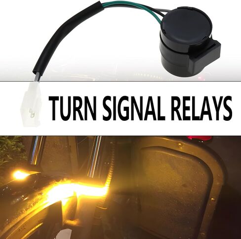 Sing F Ltd 2PCS 3-Pin LED Flasher Relay 12V ترحيل مؤشر دراجة نارية LED مؤشر LED مؤشر ضوء الترحيل المتوافق مع دراجة نارية Scooter GY6-125 in Kuwait