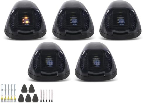 PIT66 5PCS CAB ROOD MARKER مصابيح تشغيل مع مصابيح LED بيضاء FIT FORD E250 E350 E450 F150 F250 F350 F450 F550 Super Duty Pickup Truck 1999-2017 8C34-15442-CB ، 8C34-15442-AD AD AD in Saudi Arabia
