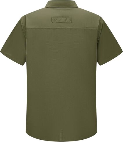 linlon Safari Shirt Men Short Sleeve UPF 50 UV Sun Protection Quick Dry Hiking Fishing Shirts in Saudi Arabia