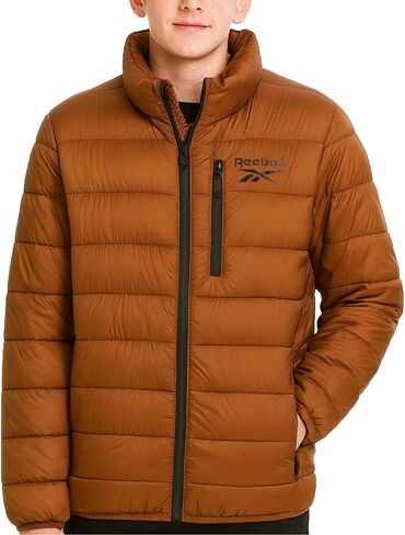 Reebok Boys Puffer Jacket - Midweight Quilted Insulated Winter Coat - Water and Wind Resistant Winter Jacket for Boys in Saudi Arabia