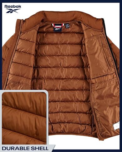 Reebok Boys Puffer Jacket - Midweight Quilted Insulated Winter Coat - Water and Wind Resistant Winter Jacket for Boys in Saudi Arabia