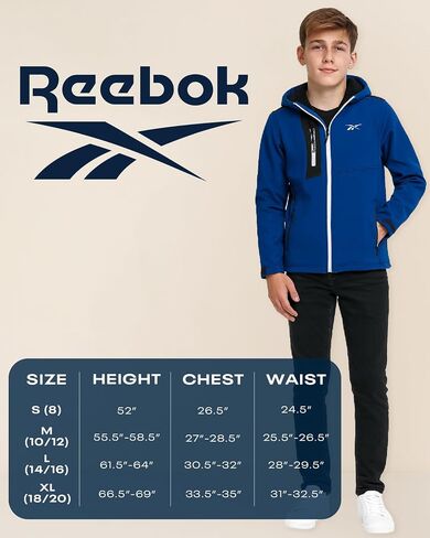 Reebok Boys Puffer Jacket - Midweight Quilted Insulated Winter Coat - Water and Wind Resistant Winter Jacket for Boys in Saudi Arabia