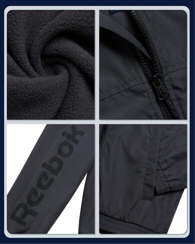 ريبوك بويز سترة Windbreaker - الصوف القطبي خفيف الوزن مبطن ومقاوم للرياح سترة مقاومة للرياح مقاومة للرياح للأولاد in Saudi Arabia