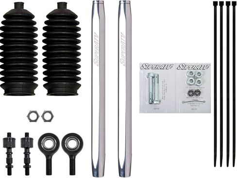 SuperATV Billet Aluminum Hex Tie Rod Kit for 2013-2019 Polaris Ranger XP 900 / XP CREW 900 and 2017 Ranger XP 1000 Standard Cab | Stock Length OEM Replacement | Made With 6061 Billet Aluminum in Saudi Arabia