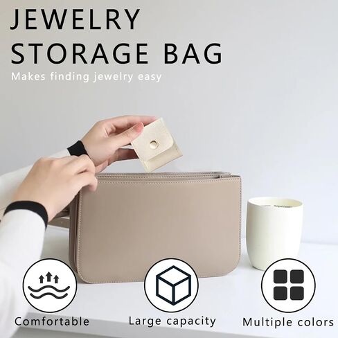 3PCS Mini Travel Jewelry Bag Travel Jewelry Roll Bag with Buckle Foldable Multi Functional Travel Jewelrys Pouch with Buckle Small Jewelry box for Earrings, Rings, Necklaces in Saudi Arabia