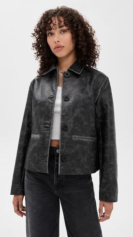 Free People Women's Hera Vegan Leather Jacket in Saudi Arabia