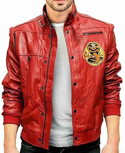 Johnny Lawrence Cobra Faux Leather Jacket in Saudi Arabia