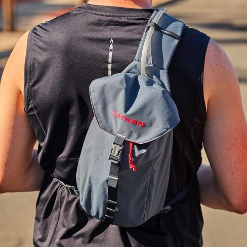 Nathan Limitless 8L Hydration Sling, Two Side Pockets & Small Zipper Stash Pocket for Essential Storage, Breathable & Moisture Wicking in Saudi Arabia