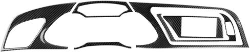 6PCS Carbon Fiber Dash Board Instrument Panel Dashboard Trim Cover Grain Interior Decoration for Audi A4 2009-2010 For A4L 2009-2012, LHD in Saudi Arabia