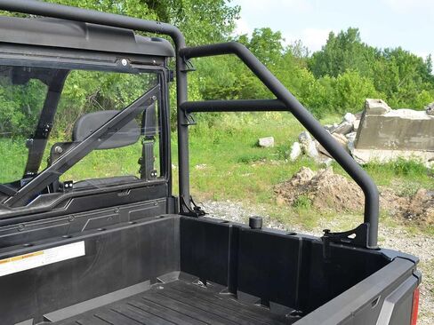 SuperATV Heavy Duty Rear Sport Accessory Bar For Polaris Ranger XP 570 / XP 900 / XP 1000/1000 / Diesel 1000 / Midsize 500/570 / EV/ETX Crew (See Fitment) | Wrinkle Black | Easy Installation in Saudi Arabia