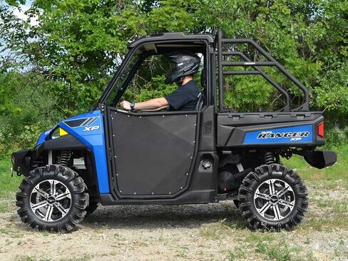 SuperATV Heavy Duty Rear Sport Accessory Bar For Polaris Ranger XP 570 / XP 900 / XP 1000/1000 / Diesel 1000 / Midsize 500/570 / EV/ETX Crew (See Fitment) | Wrinkle Black | Easy Installation in Saudi Arabia