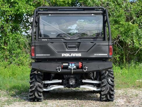 SuperATV Heavy Duty Rear Sport Accessory Bar For Polaris Ranger XP 570 / XP 900 / XP 1000/1000 / Diesel 1000 / Midsize 500/570 / EV/ETX Crew (See Fitment) | Wrinkle Black | Easy Installation in Saudi Arabia