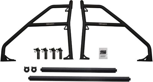 SuperATV Heavy Duty Rear Sport Accessory Bar For Polaris Ranger XP 570 / XP 900 / XP 1000/1000 / Diesel 1000 / Midsize 500/570 / EV/ETX Crew (See Fitment) | Wrinkle Black | Easy Installation in Saudi Arabia