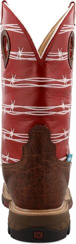 Men's 12" Western Work Boot - Casual Western Boots for Men, Brown & Orange, 13 D in Saudi Arabia