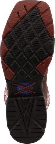 Men's 12" Western Work Boot - Casual Western Boots for Men, Brown & Orange, 13 D in Saudi Arabia