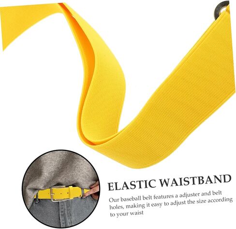 Happyyami الحزام الرياضي القابل للتعديل للبيسبول والكرة اللينة مرنة تقليد حزام للرجال والنساء للرياضيين والأنشطة الخارج in Kuwait