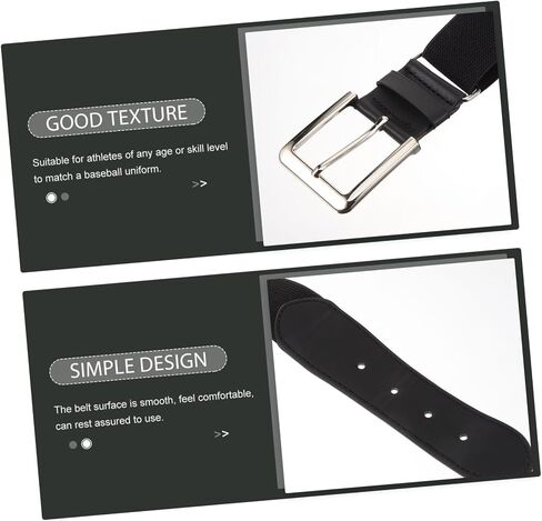Yardwe Adjustable Baseball Belt with Sliding Regulator for Youth and Adults Elastic Softball and Football Protective Girdle Black Stretch Sports Belt for Men and Women Versatile for in Saudi Arabia