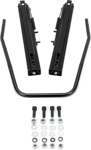 ECOTRIC Universal Seat Sliders Seat Mounting Track, Dual Locking Rails Brackets Kit Most Aftermarket Seats- 1 x Set of Sliders Electrophoresis Black in Saudi Arabia