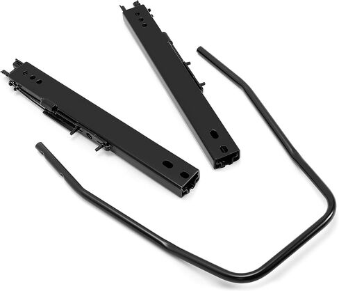 ECOTRIC Universal Seat Sliders Seat Mounting Track, Dual Locking Rails Brackets Kit Most Aftermarket Seats- 1 x Set of Sliders Electrophoresis Black in Saudi Arabia
