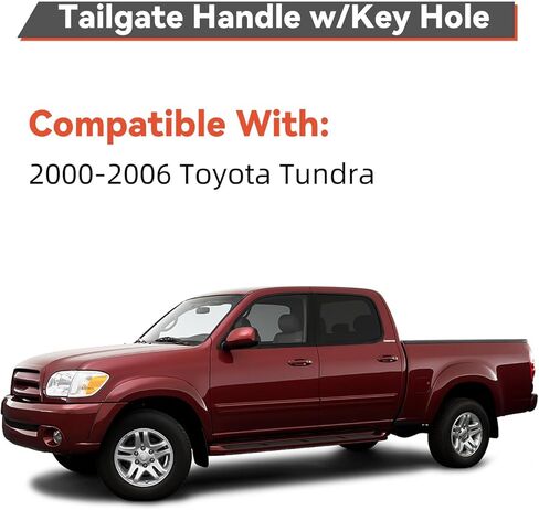 DEAL AUTO ELECTRIC PARTS New 1pc Smooth Black Rear Truck Bed Tailgate Handle With Key Hole Replacement Kit Compatible With 00-06 Tundra in Kuwait