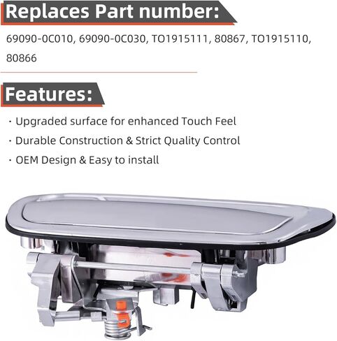 DEAL AUTO ELECTRIC PARTS New 1pc Smooth Black Rear Truck Bed Tailgate Handle With Key Hole Replacement Kit Compatible With 00-06 Tundra in Kuwait