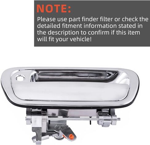 DEAL AUTO ELECTRIC PARTS New 1pc Smooth Black Rear Truck Bed Tailgate Handle With Key Hole Replacement Kit Compatible With 00-06 Tundra in Kuwait