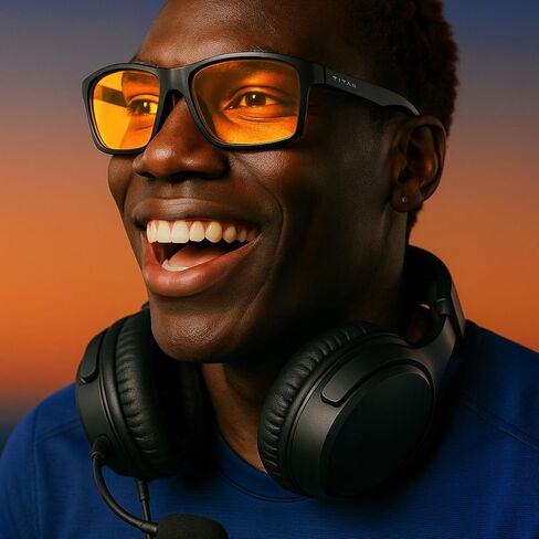 Titan Gaming Glasses, Anti Blue Light Glasses Men, UV400 Protection Blue Light Blocking Glasses for Computer Eye Strain in Kuwait