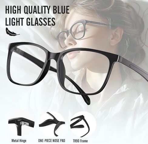 Blue Light Glasses For Men & Women - Anti Glare Computer Blue Light Blocking Glasses with UV Protection for Gaming in Kuwait