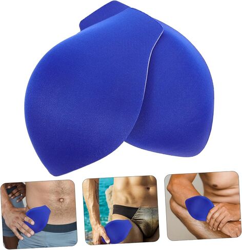 BESPORTBLE 2pcs Bulge Underwear Pad for Boardshorts Pouch Swim Shorts Cup Pad 3D Design Polyester One Size Fits Blue in Saudi Arabia