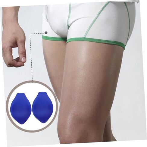 BESPORTBLE 2pcs Bulge Underwear Pad for Boardshorts Pouch Swim Shorts Cup Pad 3D Design Polyester One Size Fits Blue in Saudi Arabia