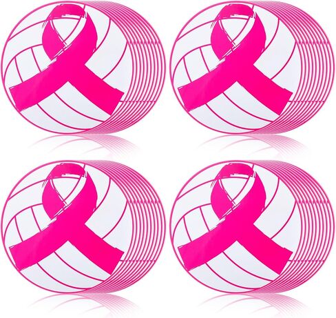 Marspark 60 Pcs Hot Pink Volleyball Cutouts Pink Out Party Supplie Volleyball Party Decorations DIY Sport Theme Essentials for Breast Cancer Awareness Charity Events(Classic) in Saudi Arabia