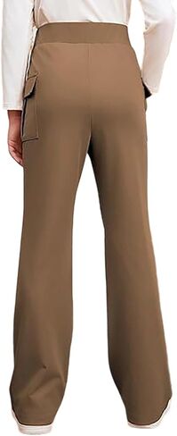 High Waisted School Uniform Pants for Girls Flare Wide Leg Baggy Sweatpants Casual Trendy Side Pocket Lounge Athletic Joggers in Saudi Arabia
