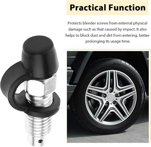 8 PCS Car Brake Bleeder Screw Caps, Rubber Caliper Nipple Waterproof Dust Stem Covers, Universal Auto Grease Zerk Fitting Cap Replacement for Cars, Motorcycles, Bicycles (Style A) in Saudi Arabia