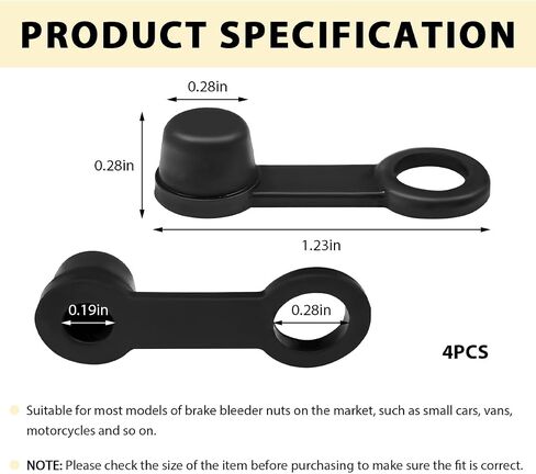 8 PCS Car Brake Bleeder Screw Caps, Rubber Caliper Nipple Waterproof Dust Stem Covers, Universal Auto Grease Zerk Fitting Cap Replacement for Cars, Motorcycles, Bicycles (Style A) in Saudi Arabia