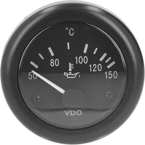 Focket Oil Temperature Gauge, 52mm 50-150°C ABS with Sensor for Marine Instrument for Motor Cars (12V) in Kuwait