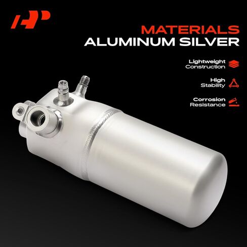A-Premium Aluminum Air Conditioning A/C Receiver Drier Compatible with Chevrolet C4500 C5500 C6500 C7500 Kodiak, C8500 & GMC C4500 C5500 C6500 C7500 C8500 Topkick, 2003-2009, Silver in Saudi Arabia